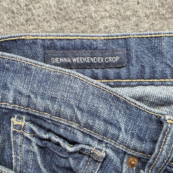 Lucky Brand Jeans Womens 27 Blue Sienna Weekender Crop Medium Wash Denim - Picture 3 of 9